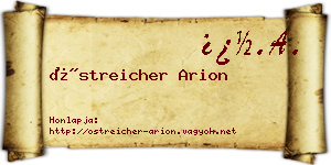 Östreicher Arion névjegykártya